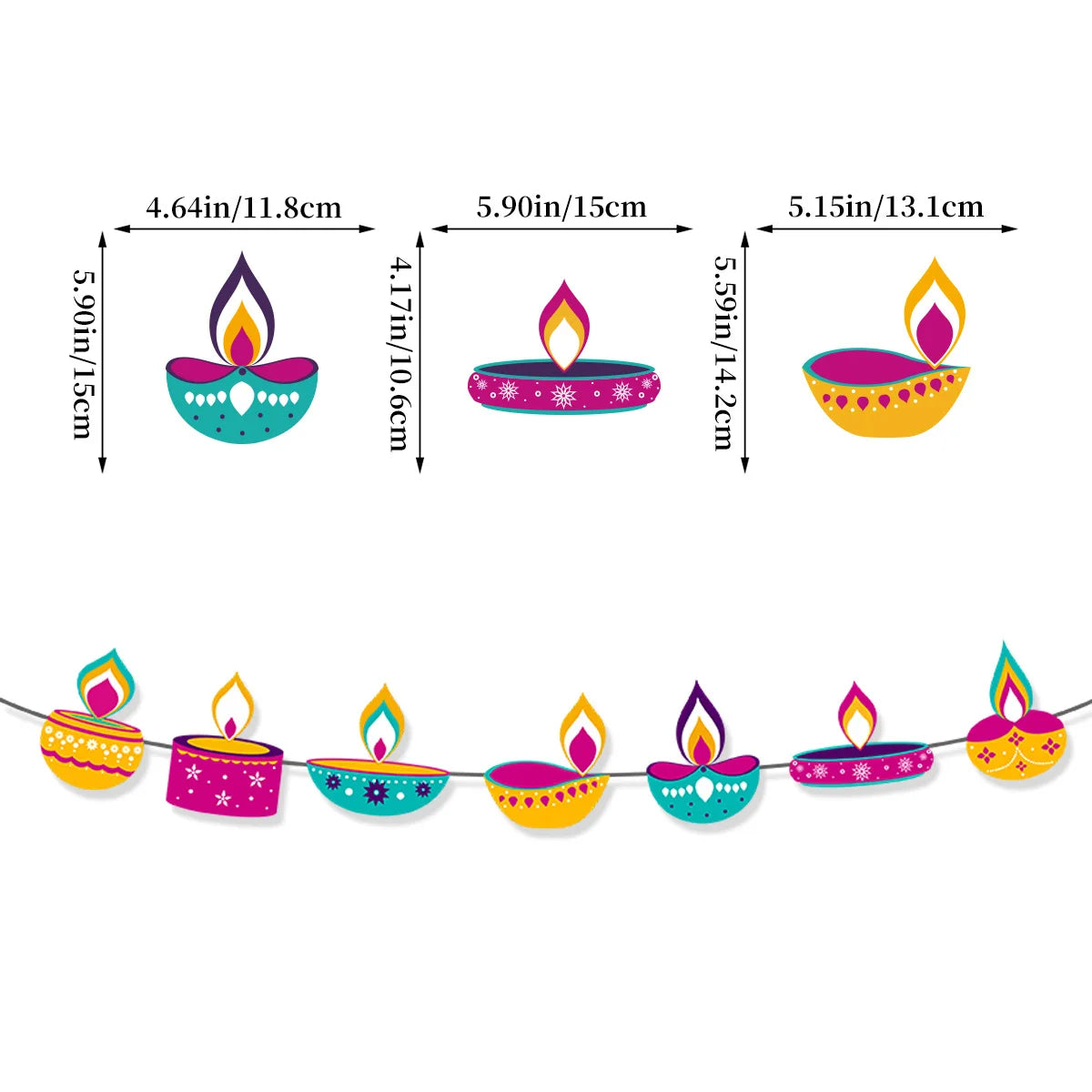 Happy Diwali Party Banner Hanging Garland for Diwali Festival Theme Party Decoration