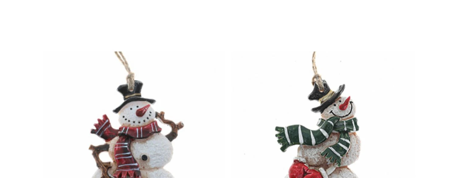 Christmas Resin Tree Decorations Santa Snowman Angel Pendant Ornament DIY Kids Toys Noel Navidad Kerst 2023