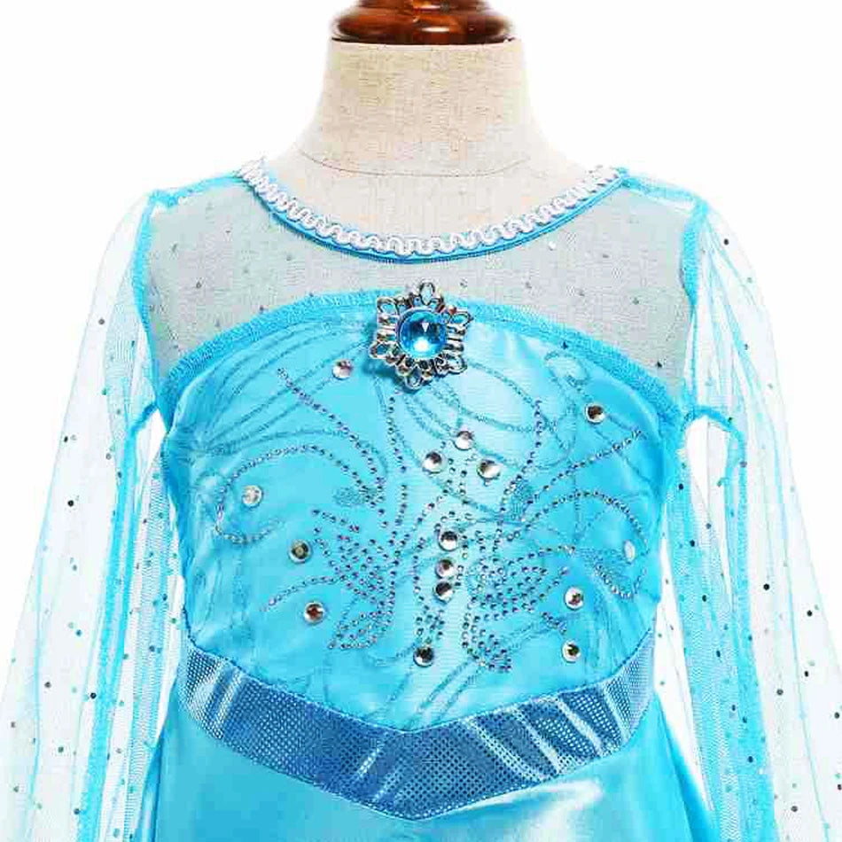Elsa Dress for Girls Birthday Princess Dress For Kids Halloween Carnival Easter Party Cosplay Girls Costume