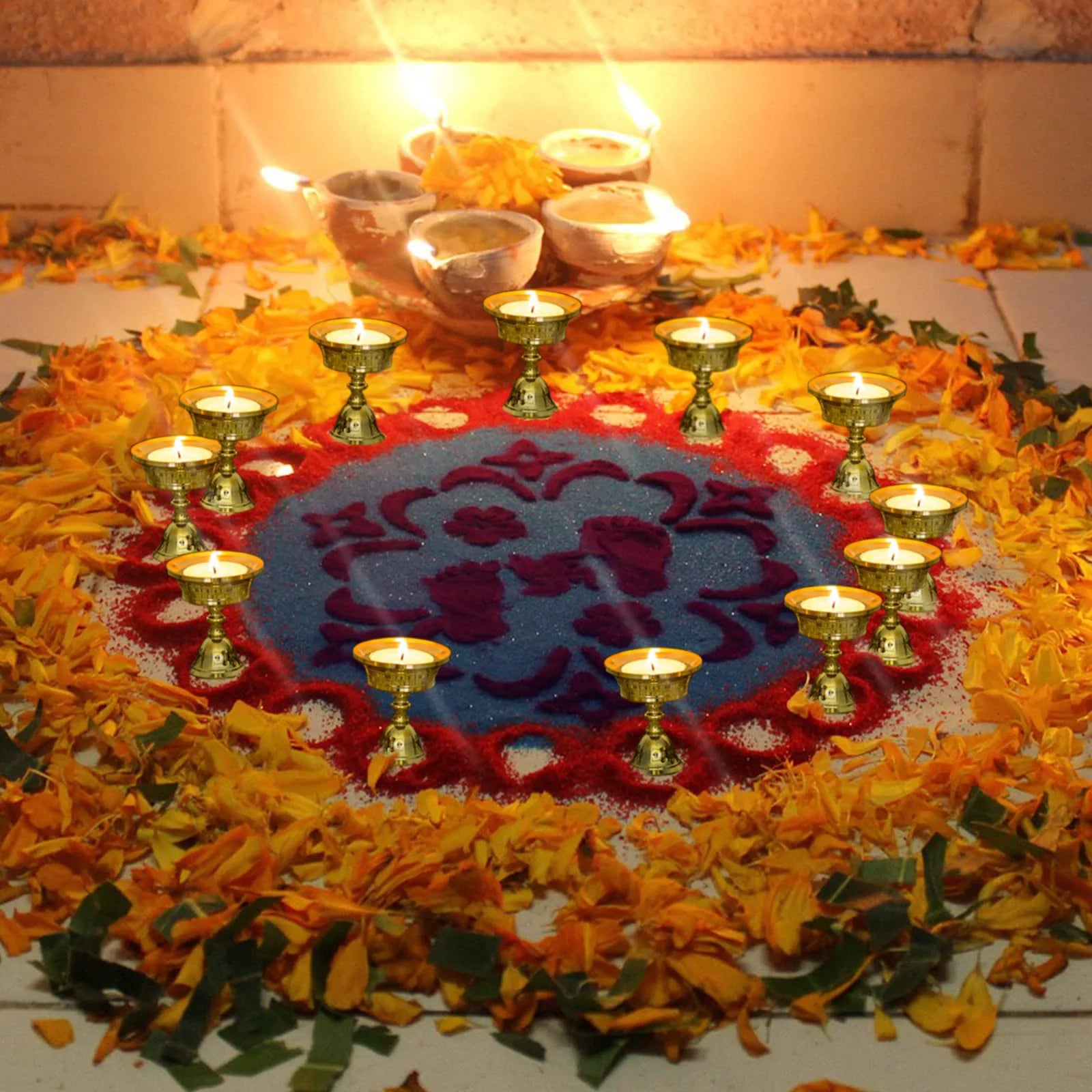 4-50Pcs Diwali Diya Lamp Brass Oil Lamp