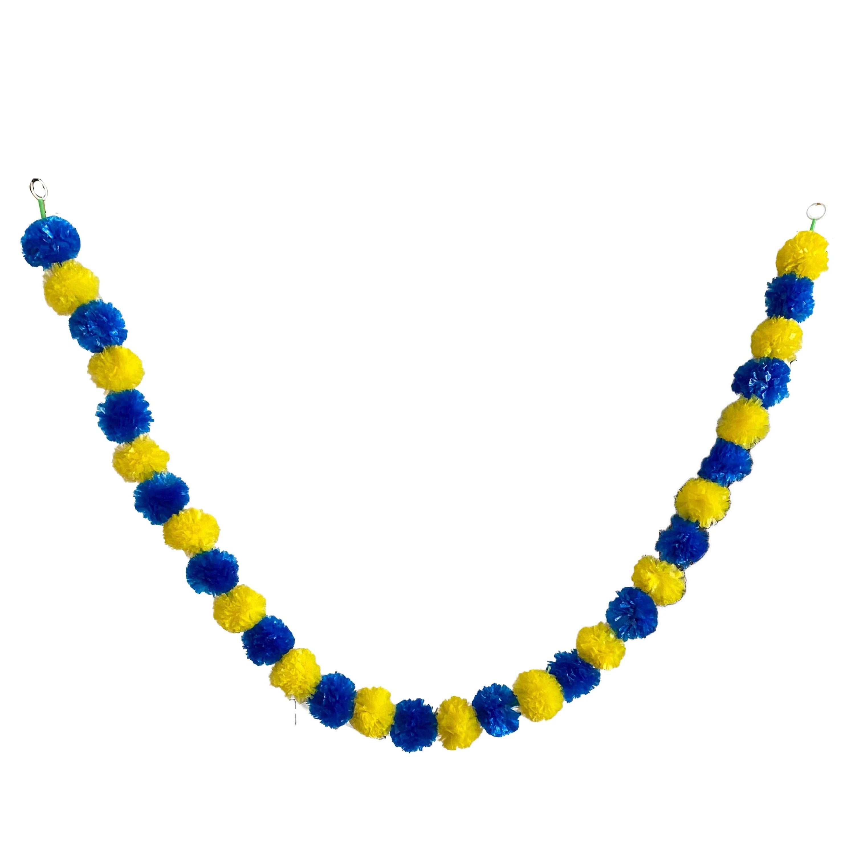 2 Pcs Marigold Flower Garland with бо Flowers for Diwali