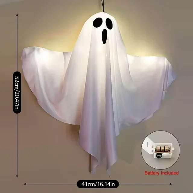 Halloween Ghost LED Light Hanging Ghost Home Decoration Outdoor Ghost House Bar Hanging Light Horror Prop Party Decoration