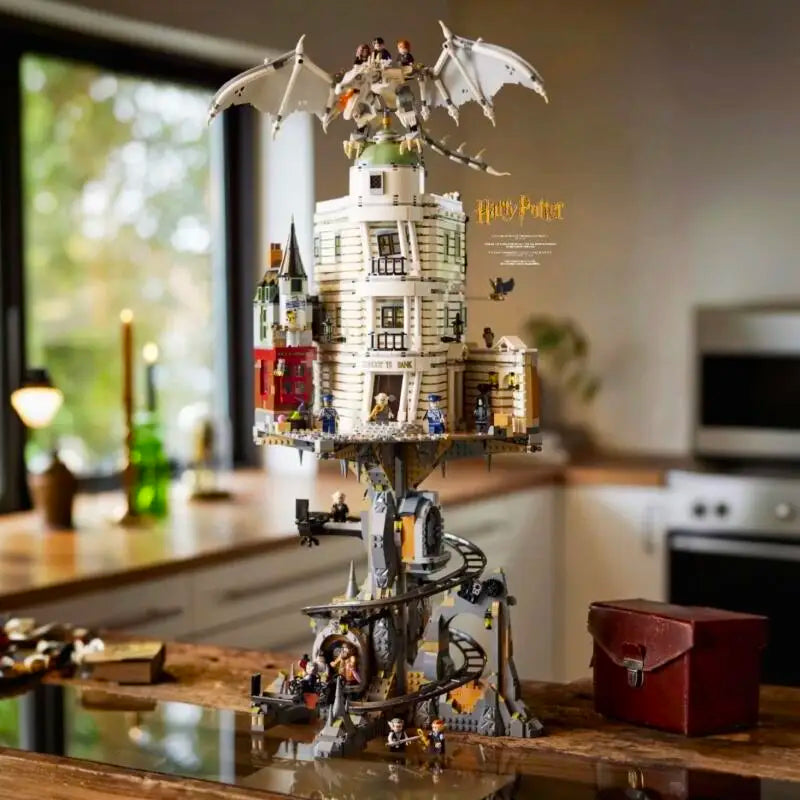 Christmas Promotion  4803pcs  FIT 76417 Gringotted Wizarding Bank Collectible Building Block Model Bricks Toys Birthday Gifts