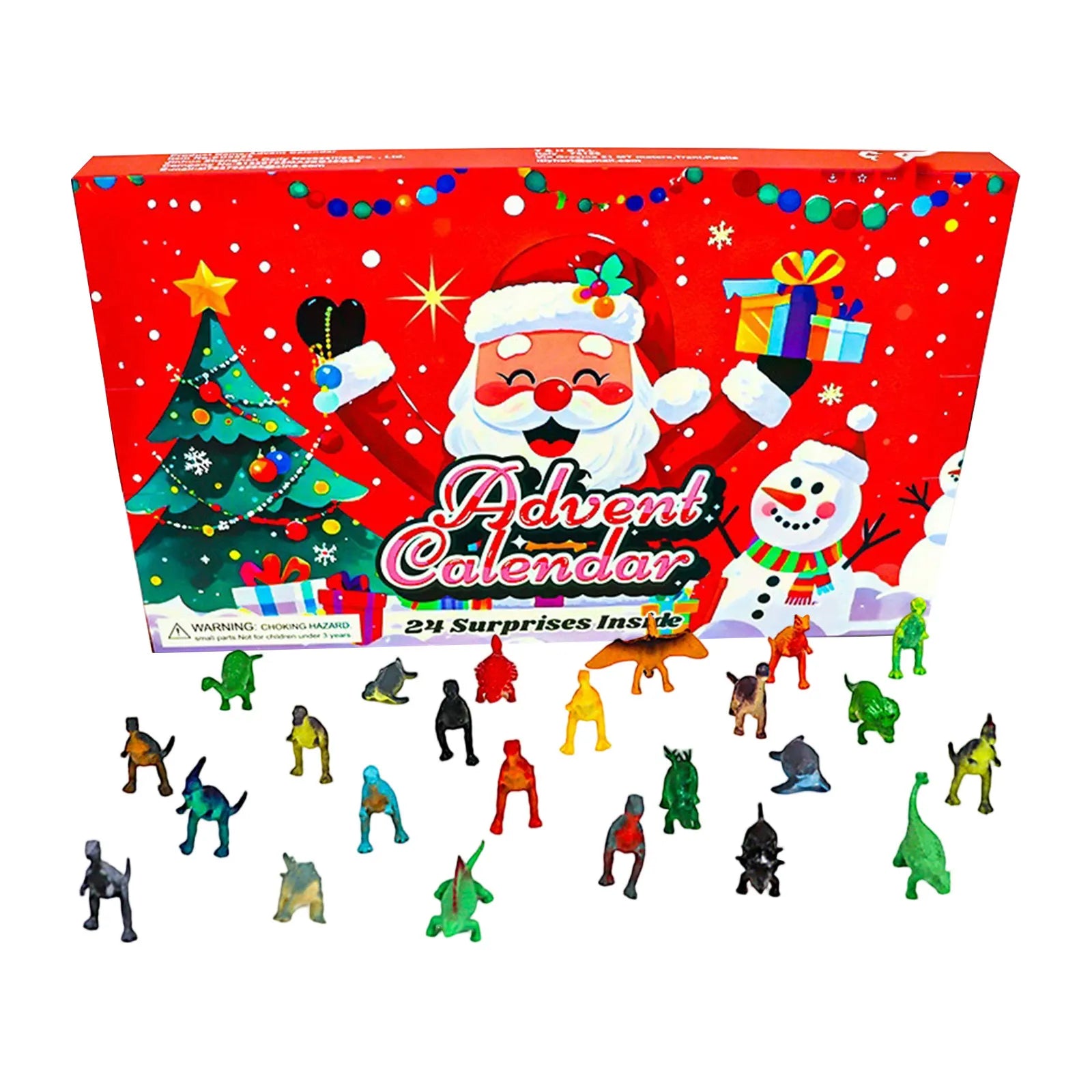 Christmas Countdown Calendar Toys For Kids  Advent Calendar include Toys 24 dinosaurs