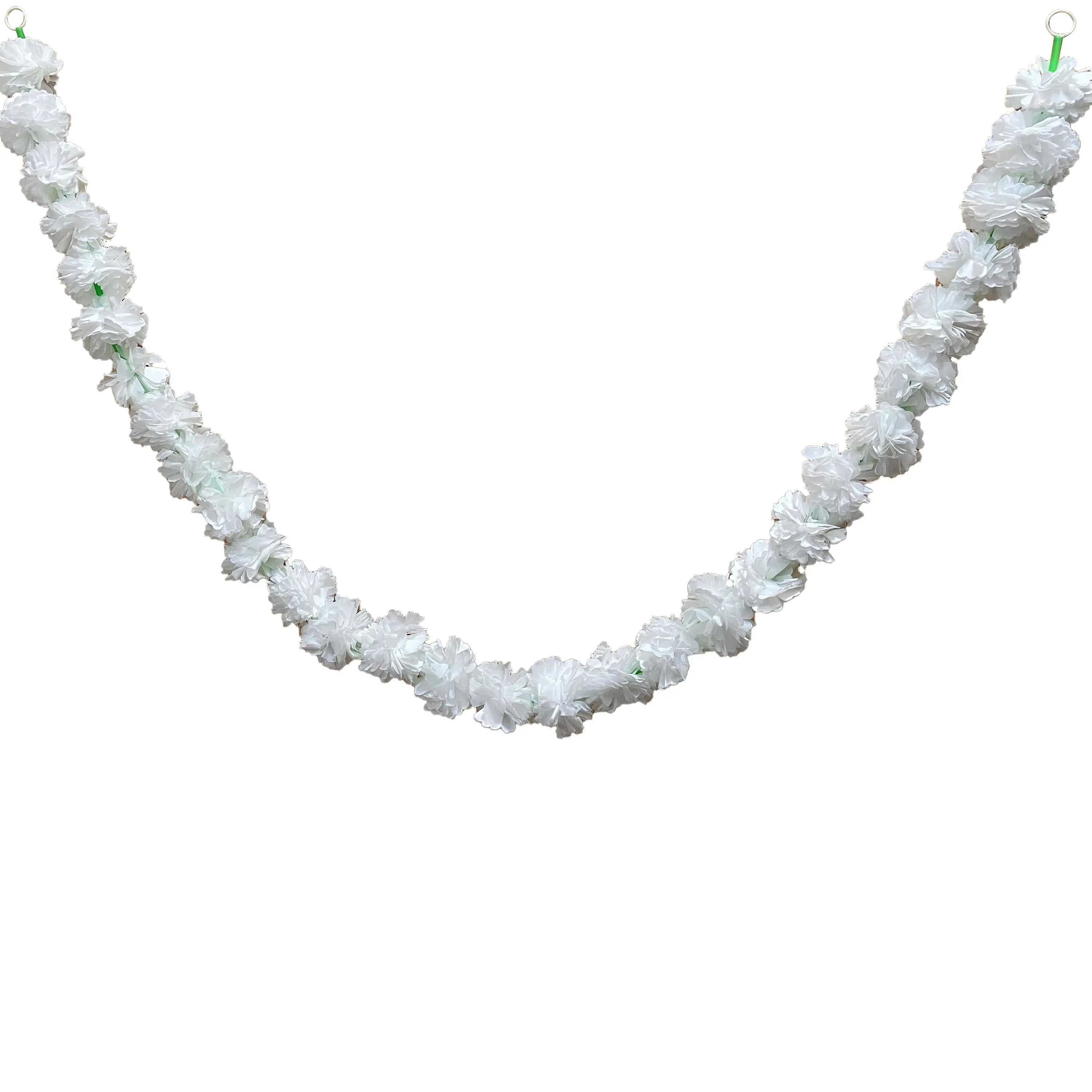 2 Pcs Marigold Flower Garland with бо Flowers for Diwali