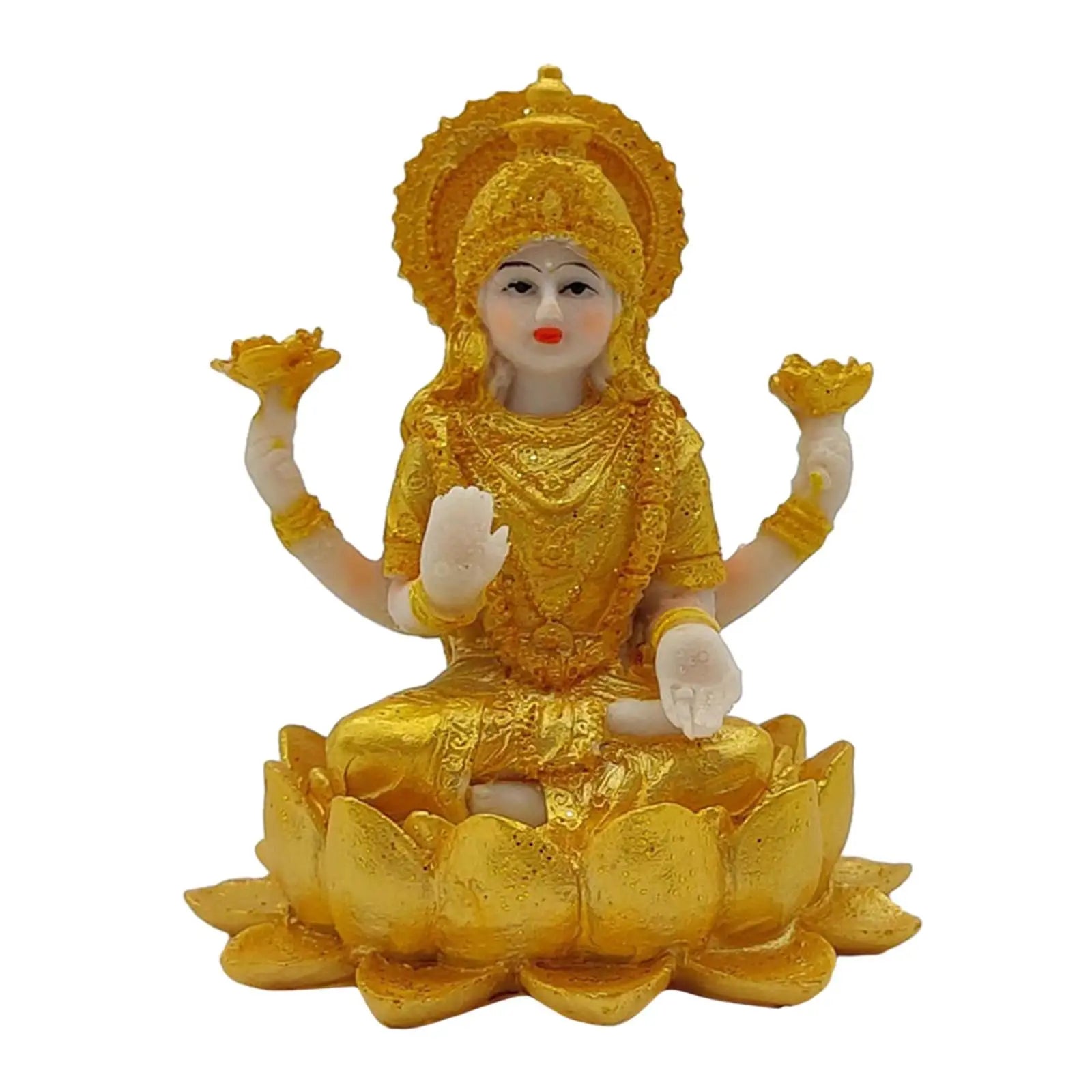 Hindu Goddess Mata Laxmi 4inch Tall Decorative Handmade Craft Carving