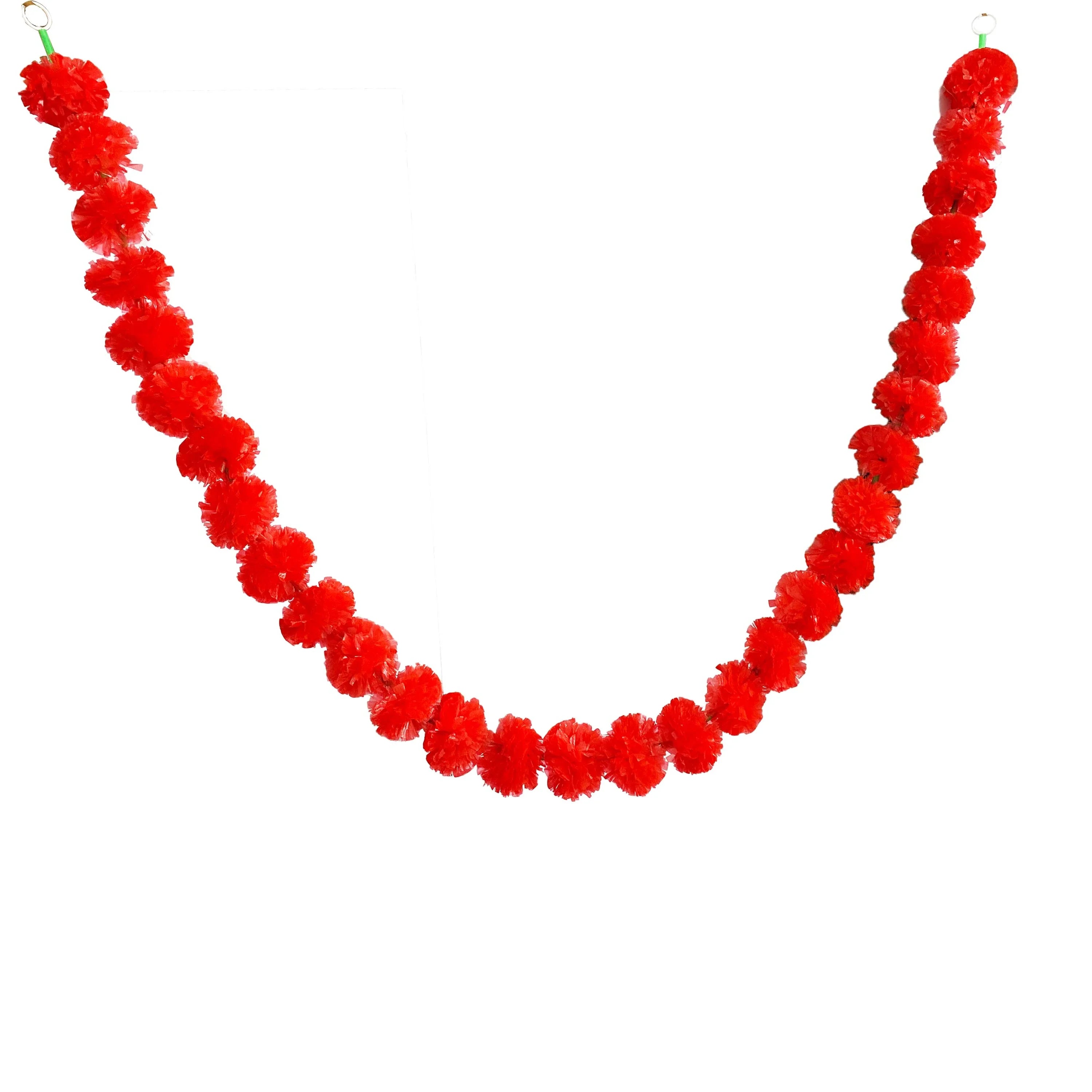 2 Pcs Marigold Flower Garland with бо Flowers for Diwali