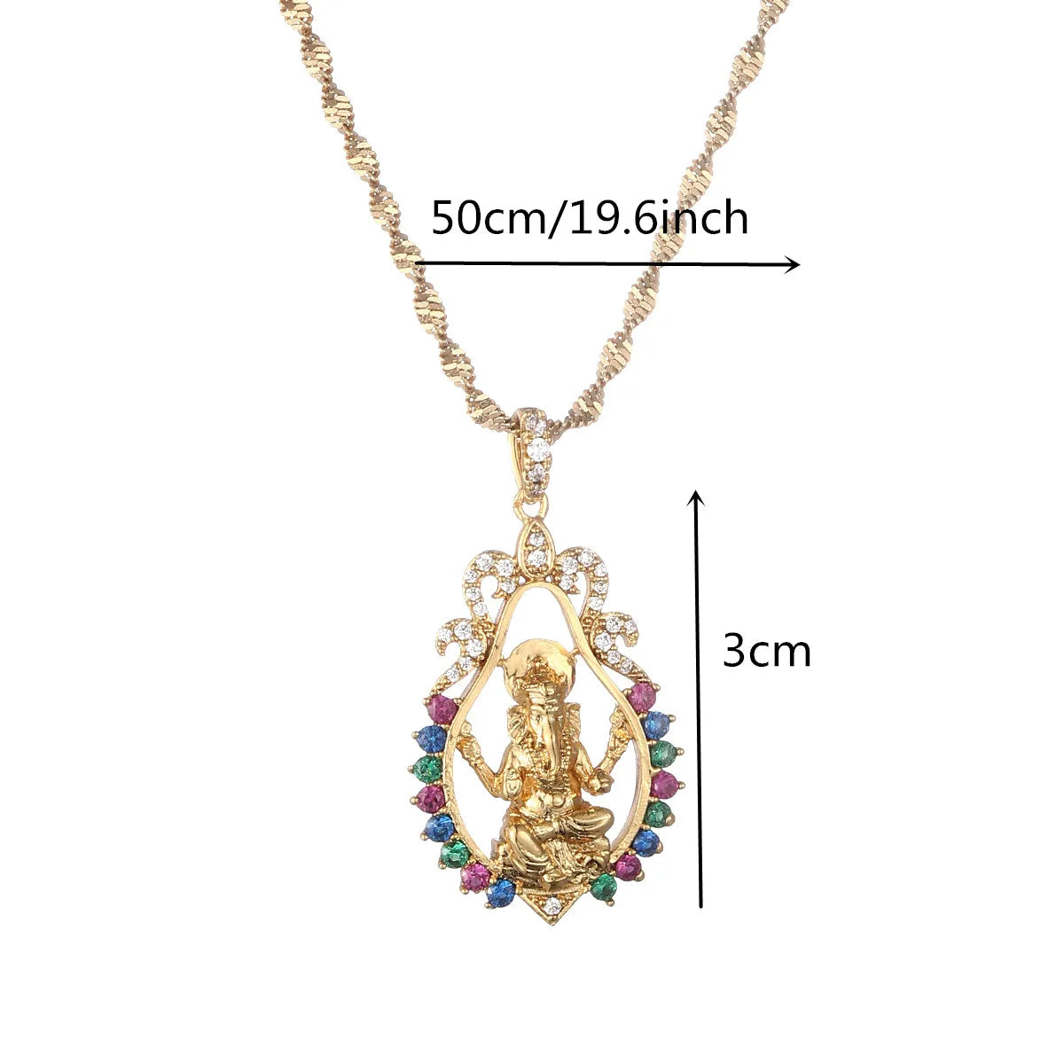 Religious Ganesha Pendant Necklaces for Women Girls