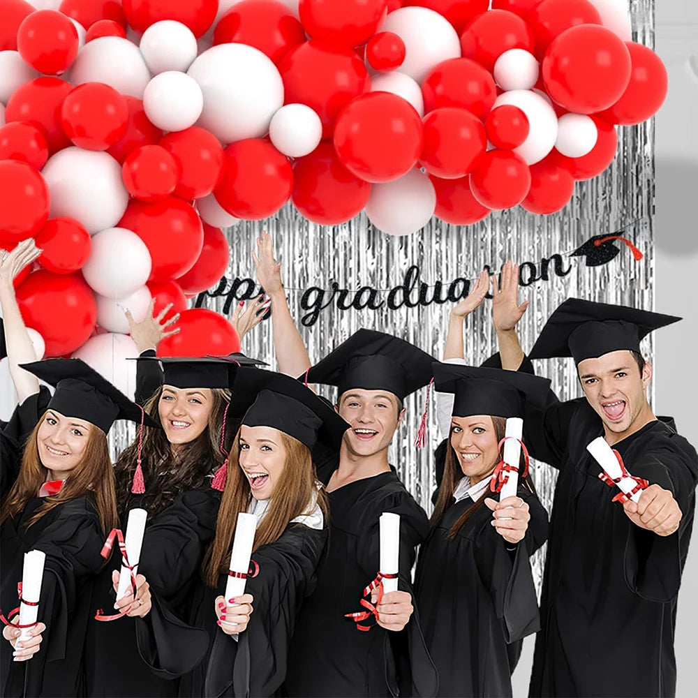 Christmas Red Balloons Garland Red White Balloons Arch Kit Xmas Home Birthday Party Graduation Baby Shower New Year Decoration