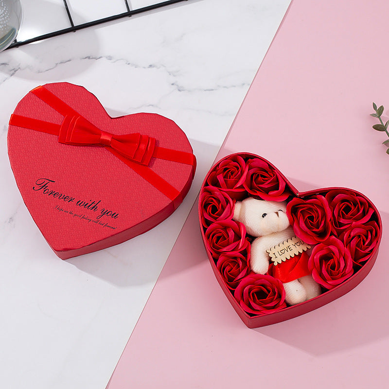 Heart-shaped Rose Red Gift Box New Year Christmas Gift Box
