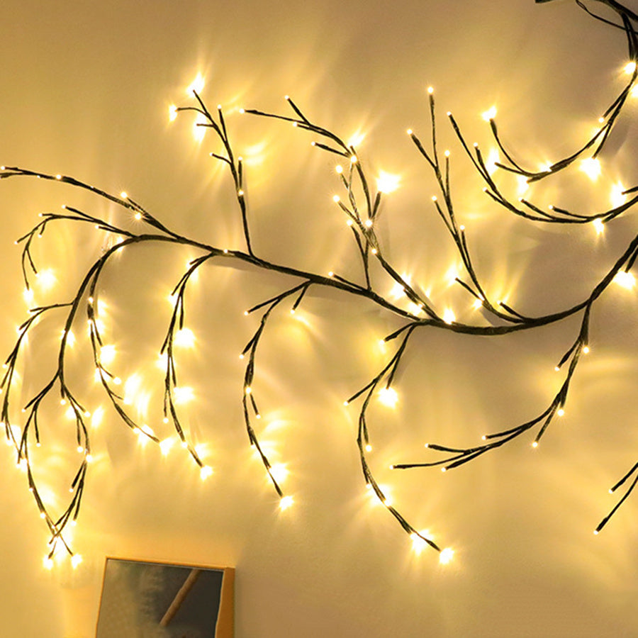 Vines With Lights Christmas Garland Light Flexible DIY Willow Vine Branch LED Light For Room Wall