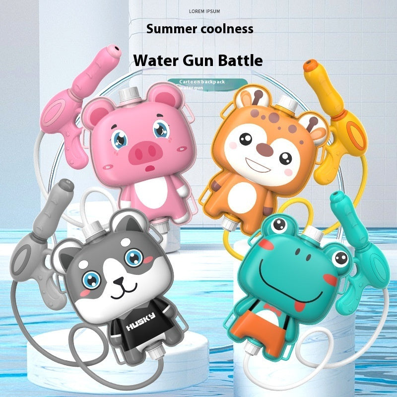 Children's Pull-out Backpack Water Gun Toy Water Playing Outdoor Water Fight Water