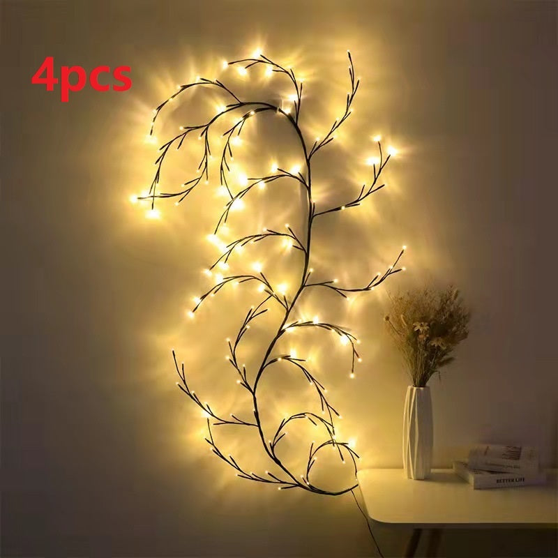 Vines With Lights Christmas Garland Light Flexible DIY Willow Vine Branch LED Light For Room Wall
