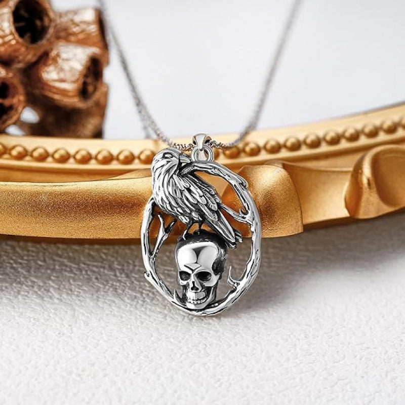 Creative Retro Halloween Skull Pendant Necklace