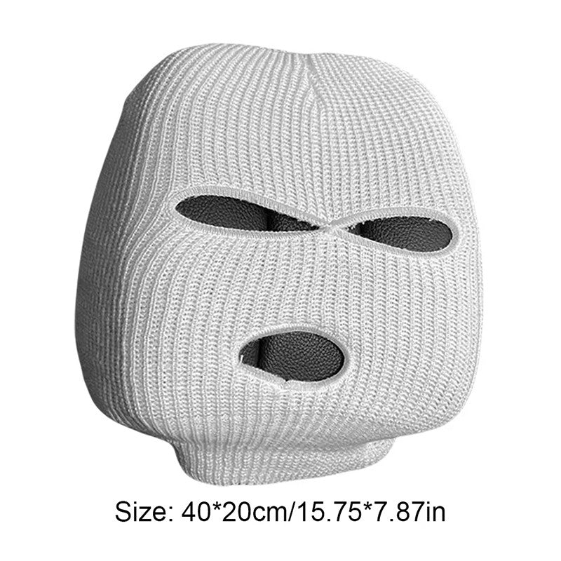 3 Hole Balaclava Full Cover Car Seat Headrest Universal Halloween Christmas Funny Car Decoration